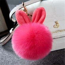 Load image into Gallery viewer, Fur Pom Keychains Fake Rabbit Fur Ball Keychain