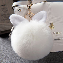 Load image into Gallery viewer, Fur Pom Keychains Fake Rabbit Fur Ball Keychain