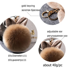Load image into Gallery viewer, Fur Pom Keychains Fake Rabbit Fur Ball Keychain