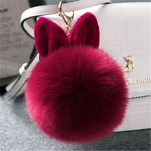 Load image into Gallery viewer, Fur Pom Keychains Fake Rabbit Fur Ball Keychain