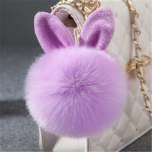 Load image into Gallery viewer, Fur Pom Keychains Fake Rabbit Fur Ball Keychain