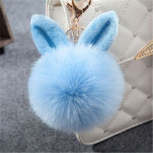 Load image into Gallery viewer, Fur Pom Keychains Fake Rabbit Fur Ball Keychain