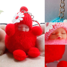 Load image into Gallery viewer, Sleeping Baby Doll Ball Key Chain Car Keyring Holder Bag Pendant Charm Keychain