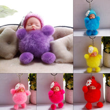 Load image into Gallery viewer, Sleeping Baby Doll Ball Key Chain Car Keyring Holder Bag Pendant Charm Keychain
