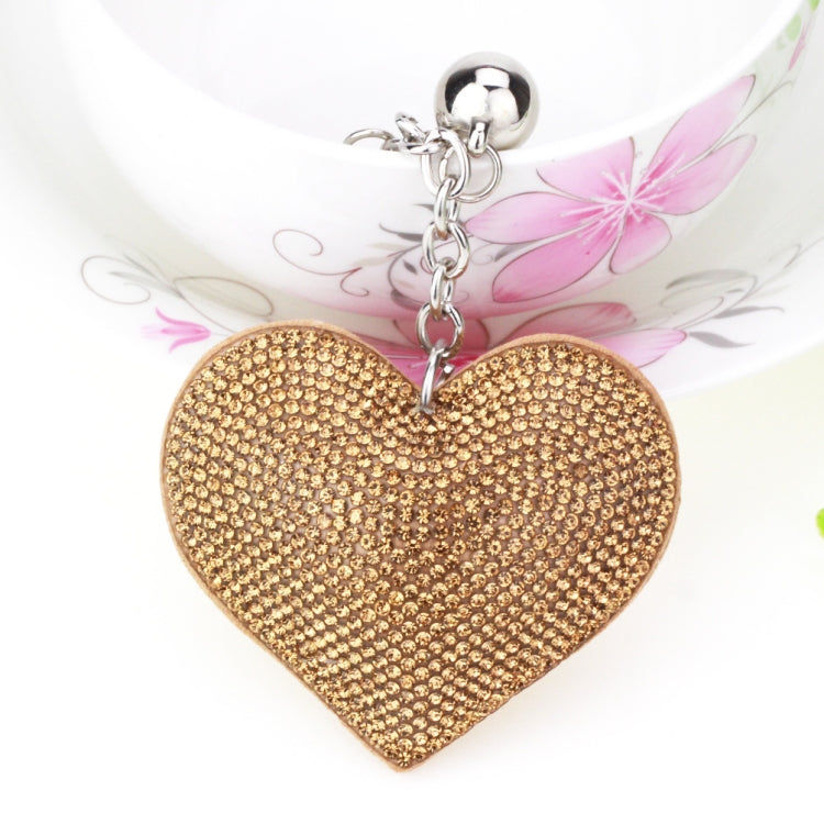 Heart Keychain Leather Tassel Gold Key Holder Metal Crystal Key Chain Keyring Charm Bag Auto Pendant Gift, purple, green, dark blue, lake blue, silver white, watermelon red, light blue, orange, black white, magenta, black gray, yellow, light red, red  ...