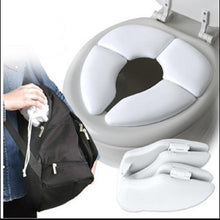 Load image into Gallery viewer, Soft Skin-Friendly Children Folding Potty Seat Cover Baby Travel Folding Padded Toilet Seat Toilet Training, Toilet Seat