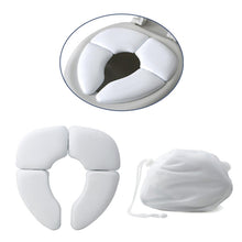 Load image into Gallery viewer, Soft Skin-Friendly Children Folding Potty Seat Cover Baby Travel Folding Padded Toilet Seat Toilet Training, Toilet Seat