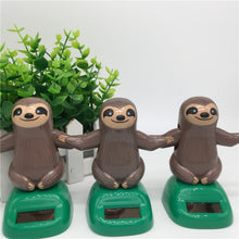Load image into Gallery viewer, Novelty Solar Toys Plastic ABS Sloth Solar Powered Dancing for Car Decoration, Sloth