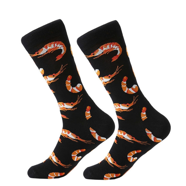 Cotton Various Cartoon Geometric Patterns Fashion Men Tube Socks