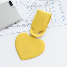 Load image into Gallery viewer, Love Shape Luggage Tag Travel Pass Name Card Tag