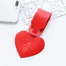 Load image into Gallery viewer, Love Shape Luggage Tag Travel Pass Name Card Tag