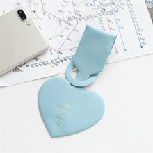 Load image into Gallery viewer, Love Shape Luggage Tag Travel Pass Name Card Tag