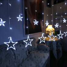 Load image into Gallery viewer, 220V EU Plug LED Star Light Christmas lights Indoor/Outdoor Decorative Love Curtains Lamp For Holiday Wedding Party lighting