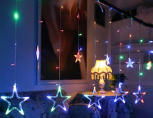 Load image into Gallery viewer, 220V EU Plug LED Star Light Christmas lights Indoor/Outdoor Decorative Love Curtains Lamp For Holiday Wedding Party lighting