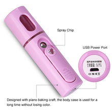 Load image into Gallery viewer, Facial Steamer Nano Steamer Handy  Face Moisture Sprayer Rechargeable Mini USB Charging