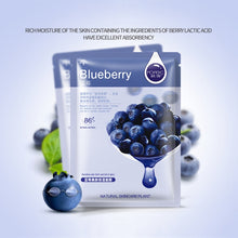 Load image into Gallery viewer, 3 PCS Skin Care Plant Facial Mask Moisturizing Oil Control Blackhead Remover Wrapped Mask Face Mask Face Care, Blueberry, Aloe Vera, Olive, Honey, Red Pomegranate, Cucumber