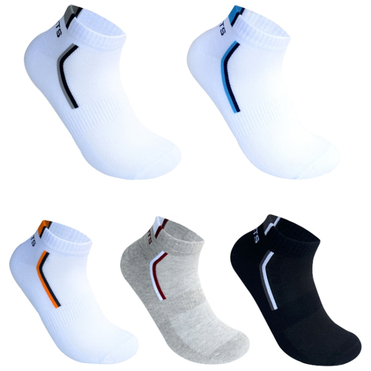 5 Pairs Cotton Socks Men&#39;s Solid Color Fashion Male Boat Socks