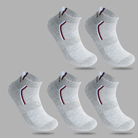5 Pairs Cotton Socks Men's Solid Color Fashion Male Boat Socks