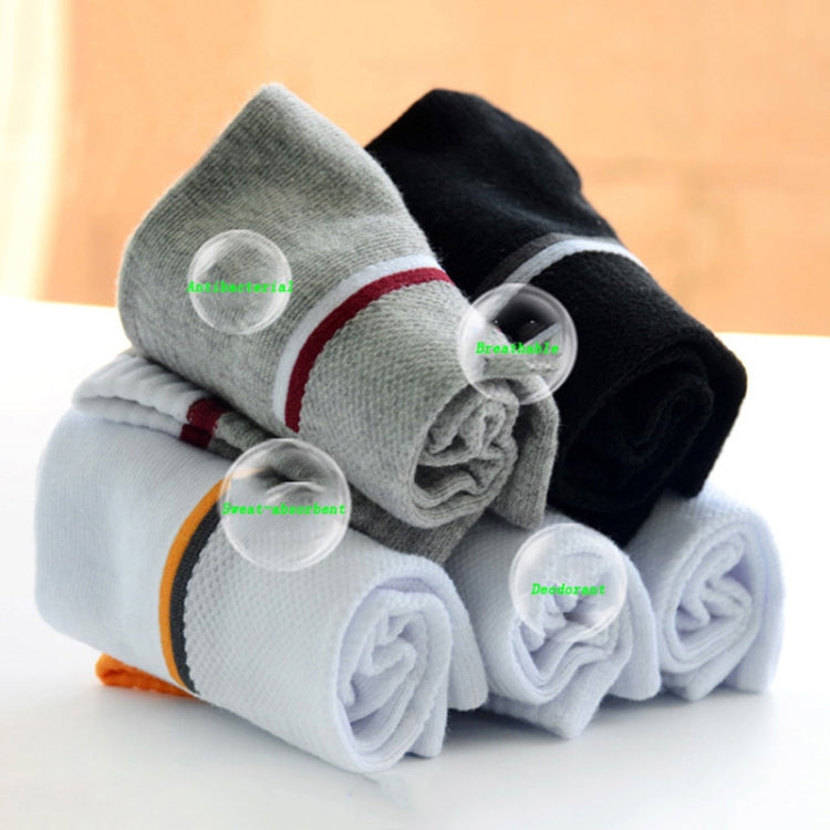 5 Pairs Cotton Socks Men&#39;s Solid Color Fashion Male Boat Socks