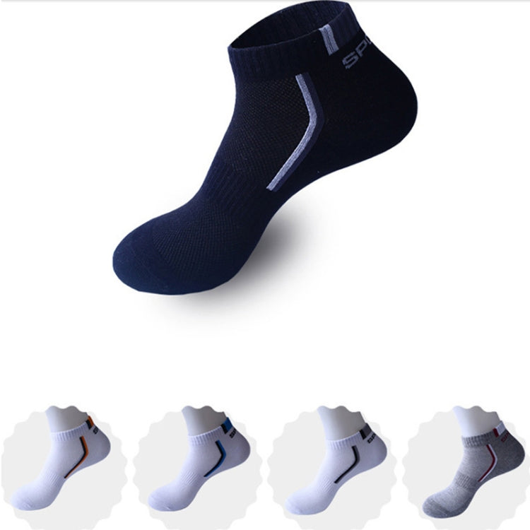 5 Pairs Cotton Socks Men&#39;s Solid Color Fashion Male Boat Socks