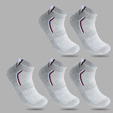 5 Pairs Cotton Socks Men's Solid Color Fashion Male Boat Socks