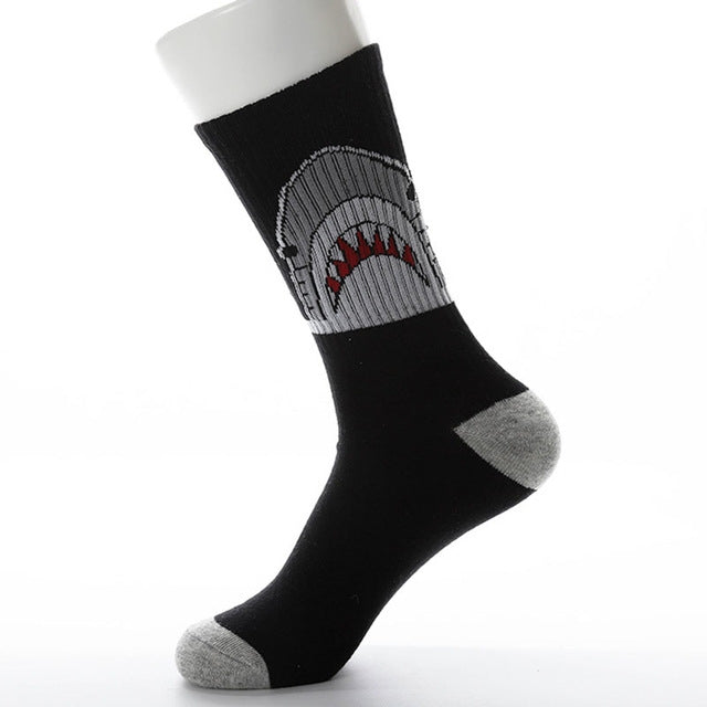 Cartoon Shark Socks Funny Fashion Cotton Socks