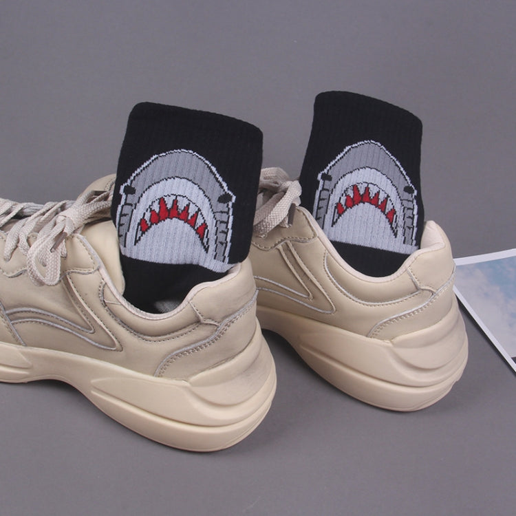 Cartoon Shark Socks Funny Fashion Cotton Socks