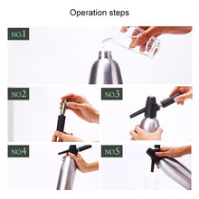 Load image into Gallery viewer, Manual Soda Siphon CO2 Dispenser Water Bubble Generator Cool Drink Cocktail Soda Machine Aluminum Bar DIY Soda Maker, Capacity: 1L