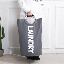 Load image into Gallery viewer, Portable Waterproof Hamper Dirty Clothes Large Collapsible Washing Laundry Basket Bag