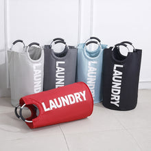Load image into Gallery viewer, Portable Waterproof Hamper Dirty Clothes Large Collapsible Washing Laundry Basket Bag