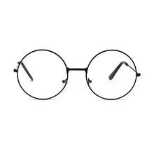Load image into Gallery viewer, Retro Large Round Eyeglasses Metal Frame Anti Blue-ray Plain Glass Spectacles