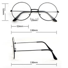 Load image into Gallery viewer, Retro Large Round Eyeglasses Metal Frame Anti Blue-ray Plain Glass Spectacles