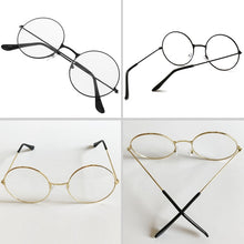 Load image into Gallery viewer, Retro Large Round Eyeglasses Metal Frame Anti Blue-ray Plain Glass Spectacles