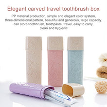 Load image into Gallery viewer, Portable Flower Carved Toothbrush Holder Outdoor Toothrush Cap Case Toothpaste Storage Box Wash Cup