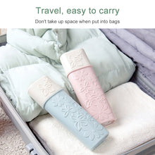 Load image into Gallery viewer, Portable Flower Carved Toothbrush Holder Outdoor Toothrush Cap Case Toothpaste Storage Box Wash Cup