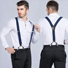 Load image into Gallery viewer, Adjustable 6 Clips Trousers Strap Clip for Men, Size: 125 x 3.5cm