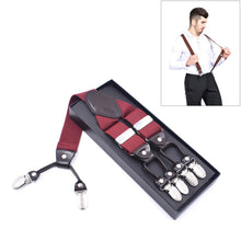 Load image into Gallery viewer, Adjustable 6 Clips Trousers Strap Clip for Men, Size: 125 x 3.5cm