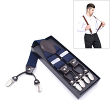 Load image into Gallery viewer, Adjustable 6 Clips Trousers Strap Clip for Men, Size: 125 x 3.5cm