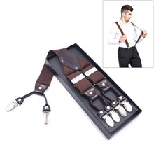 Load image into Gallery viewer, Adjustable 6 Clips Trousers Strap Clip for Men, Size: 125 x 3.5cm