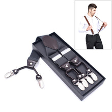 Load image into Gallery viewer, Adjustable 6 Clips Trousers Strap Clip for Men, Size: 125 x 3.5cm