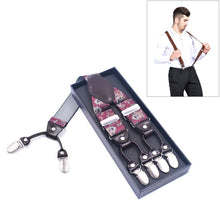 Load image into Gallery viewer, Adjustable 6 Clips Trousers Strap Clip for Men, Size: 125 x 3.5cm