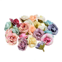 Load image into Gallery viewer, 10 Sets 4cm Artificial Flower Silk Rose Flower Head for Wedding Party Home Decoration