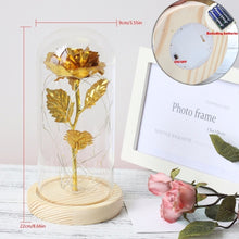 Load image into Gallery viewer, Simulation Roses Lights Glass Cover Decorations Crafts Valentines Day Gifts