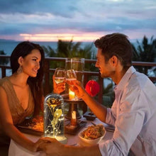 Load image into Gallery viewer, Simulation Roses Lights Glass Cover Decorations Crafts Valentines Day Gifts