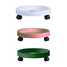 Load image into Gallery viewer, Universal Round Wheels Pot Tray Easy Moving Plant Pot Tray Garden Plate Plastic Stand