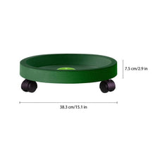 Load image into Gallery viewer, Universal Round Wheels Pot Tray Easy Moving Plant Pot Tray Garden Plate Plastic Stand