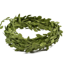Load image into Gallery viewer, 2 PCS Cloth Leaf Garland Decoration Accessories Green Leaf Cane Leaf Simulation DIY Garland Material, 100 Meters, 40 Meters One Card / Roll, 77 Meters, 200 Meters, 20 Meters / Card, 10 Meters / Card, 5 Meters / Card, 5 Meters