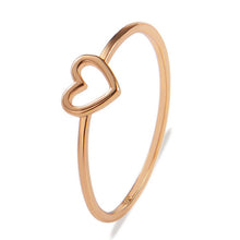Load image into Gallery viewer, Fashion Heart Shaped Wedding Ring for Woman, Rose Gold, White