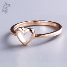 Load image into Gallery viewer, Fashion Heart Shaped Wedding Ring for Woman, Rose Gold, White