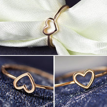 Load image into Gallery viewer, Fashion Heart Shaped Wedding Ring for Woman, Rose Gold, White